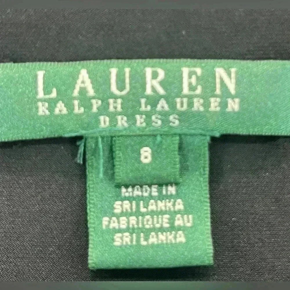 Lauren Ralph Lauren Little black dress v-neck stretchy comfortable shoulder pads - Picture 4 of 12